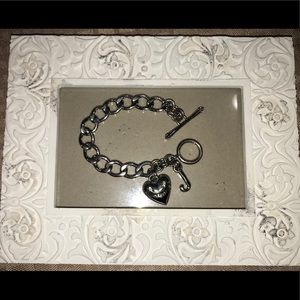 Juicy Couture Sliver Chain Heart & Letter “J”
